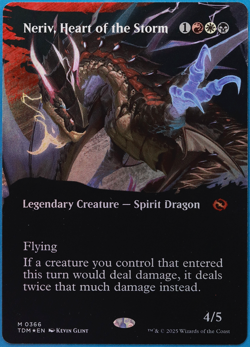 Neriv, Heart of the Storm (Borderless 366) FOIL Tarkir Dragonstorm MINT (503633) - Image 1