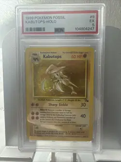 Kabutops-Holo 1999 Pokemon Fossil #9 1st Edition PSA 5 - Image 1