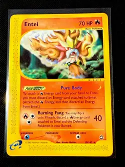 Pokemon Entei Aquapolis - Rare 10/147 Non Holo - NM - Image 1