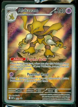 Pokemon ALAKAZAM MEP 009- Mega Evolution - ILLUSTRATION RARE PROMO - Sealed - Image 1