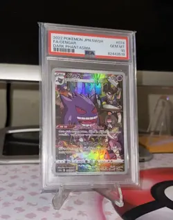 2022 POKEMON JAPANESE SWORD & SHIELD DARK PHANTASMA #074 FULL ART/GENGAR PSA 10 - Image 1
