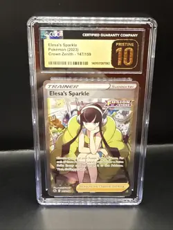 Pokemon Elesa’s Sparkle Full Art Pokemon Crown Zenith 147/159 CGC Pristine 10 - Image 1