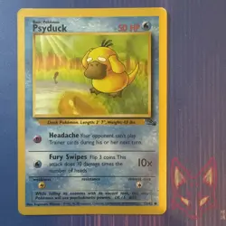 * Fossil - MP - Psyduck 53/62 - Unlimited - WOTC Vintage Pokemon (US Seller) - Image 1
