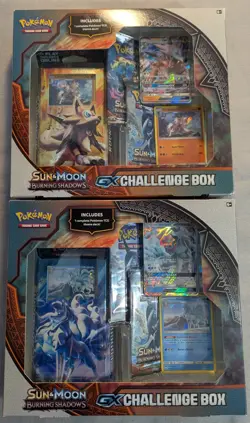 Pokemon Sun and Moon Burning Shadows GX Challenge Box - Lycanroc & Ninetales Set - Image 1