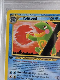 2001 Pokemon NEO DISCOVERY 1st edition POLITOED #27/75 PSA 9 MINT - Image 3