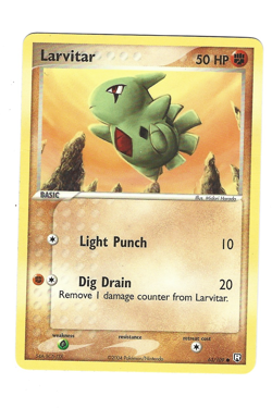 Larvitar 63/109 EX Team Rocket Returns 2004 Pokemon TCC Regular Common - Image 1