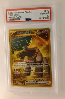 2023 POKEMON PAL EN-PALDEA EVOLVED HYPER RARE #275 TING-LU EX PSA 10 - Image 1