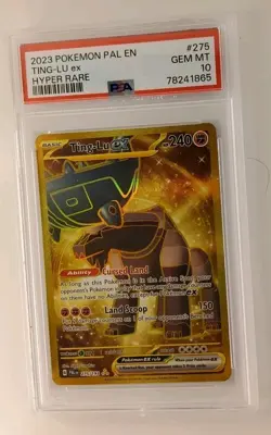 2023 POKEMON PAL EN-PALDEA EVOLVED HYPER RARE #275 TING-LU EX PSA 10 - Image 2