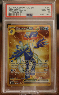 2023 Pokemon TCG Paradox Rift #273 Quaquaval ex Hyper Rare PSA 10 - Image 1