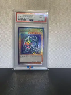 Yu Gi Oh Blue Eyes White Dragon PSA 10 Ultimate Rare Relief QCCP JP001 - Image 1