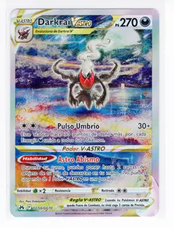 ~ESP~ SPANISH Darkrai VAstro GG50 Crown Zenith Pokemon Card (LB3) - Image 1
