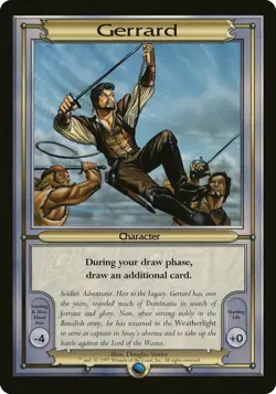 Magic the Gathering GERRARD Vanguard Oversize card 1999 Used F/VF - Image 1