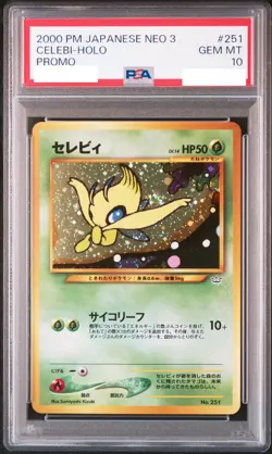 PSA 10 Pokemon Card Celebi Holo Promo Neo Premium File 3 2000 251 Japanese - Image 1