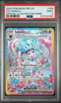 Pokemon TCG Sylveon EX Card 156/131 PRE EN SPECIAL ILLUSTRATION RARE MINT PSA 9 - Image 1