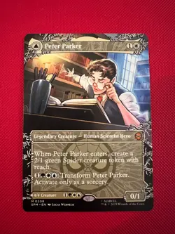 Peter Parker Amazing Spider-Man M SPM 0208 Borderless MTG Magic - Image 1