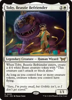 🧙 Toby, Beastie Befriender R 0035 FOIL DSK Duskmourn House Of Horror MTG - Image 1