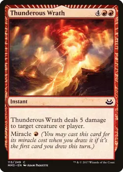 Thunderous Wrath #113/249 MTG Modern Masters 2017 Common Lightly Played - Image 1