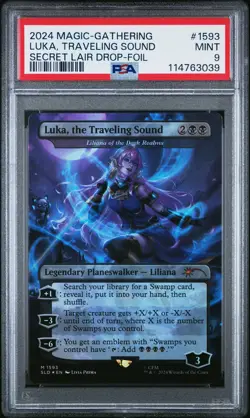 2024 MTG SECRET LAIR DROP FOIL #1593 LUKA, THE TRAVELING SOUND PSA 9 - Image 1