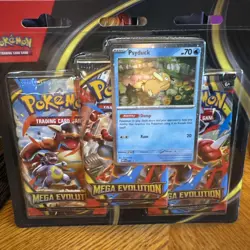 Mega Evolution Psyduck Promo Pokemon TCG Booster 3-Pack - Image 1