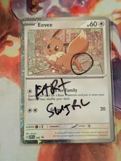 Eevee ~Fart Swirl~ SVP 200 Cosmo Holo Near Mint Black Star Promo Pokemon ShipNow - Image 1