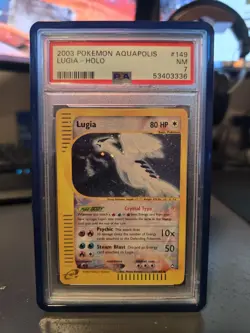 Pokemon Lugia Aquapolis Crystal Type Holo Rare #149 PSA 7 Near Mint - Image 1