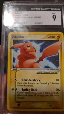 Pokemon Pikachu Gold Star EX Holon Phantoms Holo Rare #104 PSA 5 - Image 2