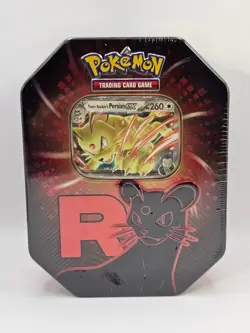 Pokemon TCG Destined Rivals Team Rocket Tin Persian Ex Brand New Sealed - Image 1