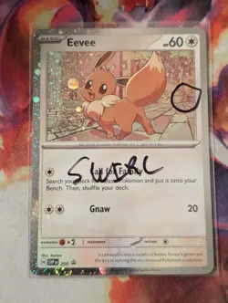 Eevee 200 Cosmos Holo ~Swirl~ SVP 200 NM Scarlet Violet Black Star Promo Pokemon - Image 1