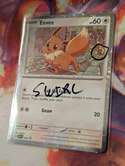 Eevee 200 Cosmos Holo ~Swirl~ SVP 200 NM Scarlet Violet Black Star Promo Pokemon - Image 2