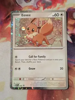 Eevee 200 Cosmos Holo ~Swirl~ SVP 200 NM Scarlet Violet Black Star Promo Pokemon - Image 3