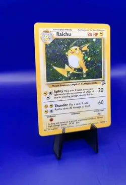 Raichu 16/130 Base Set 2 Holo Rare Pokemon Card Nintendo TCG WOTC NM - Image 2
