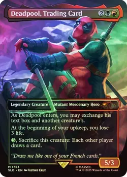 MTG - Deadpool, Trading Card - Foil - Marvel Secret Lair - Magic the Gathering - Image 1