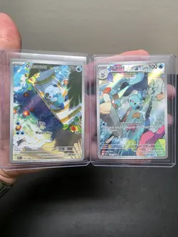 Oshawott & Dewott Pokemon TCG Cards White Flare Illustration Rare Full Art Holo - Image 1