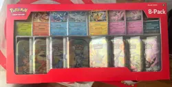 Pokemon TCG Prismatic Evolutions Costco 8 Mini-Tin Bundle w/ Promo Cards NEW - Image 1