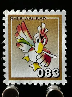 Farfetch'd Pokemon Stamp Shogakukan Card Japanese Nintendo Very Rare Japan - Image 1