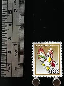 Farfetch'd Pokemon Stamp Shogakukan Card Japanese Nintendo Very Rare Japan - Image 2