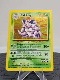 Nidoking Pokemon Card Base Set 11/102 Holo Rare 1999 Vintage Great Condition - Image 5