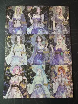 One Piece 9 Collectible Character Anime Cards CCG Boa Hancock Robin Banquet - Image 1