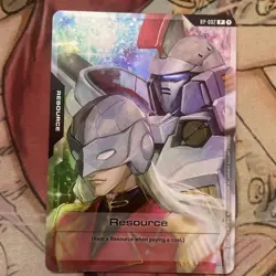 Gundam TCG Resource Card Zechs Merquise RP-002 Foil SDCC 2025 Promo IN STOCK - Image 1