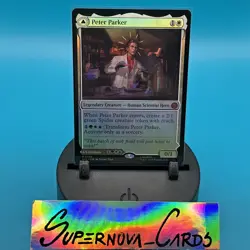 NM Foil Peter Parker, MTG, Marvel's Spider-Man, Magic the Gathering, 10 - Image 1