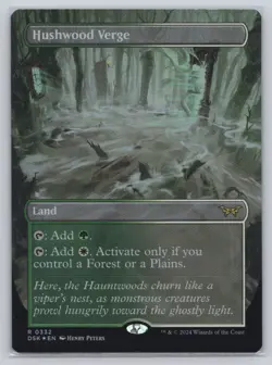 MTG Bling - Foil - Hushwood Verge (Borderless) [Full Art] - Duskmourn -E399 - Image 1
