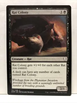 MTG Rat Colony Magic: The Gathering Dominaria Common #101 - Image 1