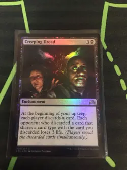 MTG Magic The Gathering Creeping Dread Foil SOI Black Enchantment Commander - Image 1