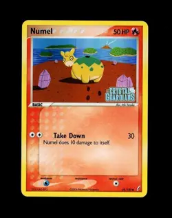 2006 Pokemon NUMEL HOLO EX CRYSTAL GUARDIANS STAMP 59/100! PLAY - Image 1