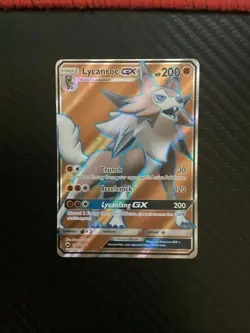 Pokemon Lycanroc GX 136/147 Burning Shadows Ultra Rare Full Art Holo NM - Image 1