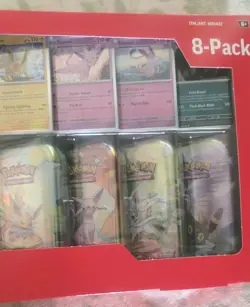 2025 Pokemon Prismatic Evolutions Mini Tins 8-Pack (Costco Exclusive) New Sealed - Image 3