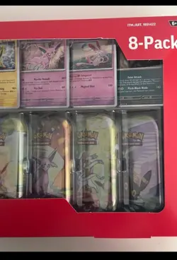 Pokemon TCG Prismatic Evolutions Costco Mini Tins 8 Pack - Image 3