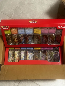 Pokemon Prismatic Evolutions Costco 8 Mini-Tin Bundle w Promos-In Hand - Image 1