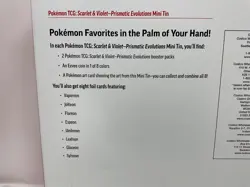 2025 Pokemon Prismatic Evolutions Mini Tins 8-Pack (Costco Exclusive) - Image 3