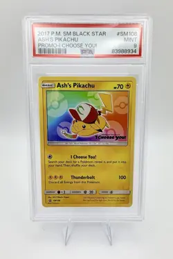 Complete Set Pokemon Ash's Pikachu I Choose You! Black Star SM108 - SM114 PSA 9 - Image 2